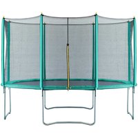 Air Dog 14ft Trampoline + Safety Enclosure Green