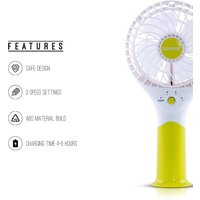 Three-Speed Rechargeable Handheld Fan Green