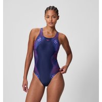 Maillot de bain Femme Medalist imprimé violet/bleu marine