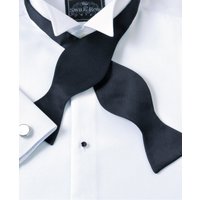 Men's Black Self Bow Silk Tie  - Savile Row Company