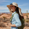 Gift UPF50+ Solar Fan Hat Waterproof with Shawl Wide Brim Hat Adjustable Sunscreen Fishing Hat Hiking