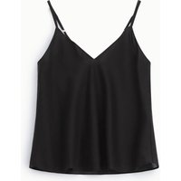 Top spalline sottili scollo a v tinta unita
