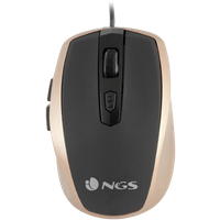 NGS Tick Gold USB Optical Mouse - Gold & Black