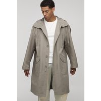 Regular Fit Long Length Hooded Parka Jacket, Verde