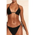 Black Frill Edge Padded Bikini Top