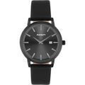 Relógio Akium Slim Masculino Couro Preto