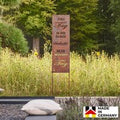 Home Deluxe Tappo da giardino in ruggine TAG OHNE LÄCHELN - Made in Germany