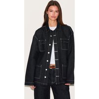 Raw Indigo Pocket Detail Washed Denim Shirt, Raw Indigo Wash