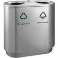 Afvalbak Recycling Indoor 2x41 liter RVS | 2x 41 liter | Recycling afvalbak | Uitgevoerd in RVS