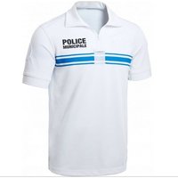 Polo manches courtes Police Municipale P.M. ONE blanc
