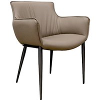 Milan Beige Leather Dining Chair