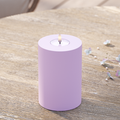 Udendørs LED Bloklys Ø 10 x 15 cm Lavendel