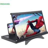 L18 12 Inch Pull-Out Curved Screen HD 3D Video Mobile Phone Stand Magnifying Glass Bracket Foldable Phone Holder for Enhanced Vi