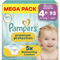 Pampers - Premium Protection - Maat 4+ - Mega Pack - 93 luiers - 10/15 KG