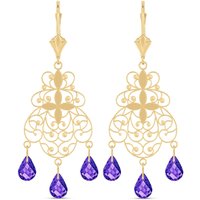 Amethyst Lorena Art Deco Chandelier Earrings in 9ct Gold