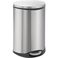 Afvalbak EKO Shell Bin 50 liter Mat RVS | 50 liter | Met pedaal | Gedempt deksel