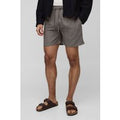Pantalón Corto Holgado De Mezcla De Lino Con Cintura Elástica, Beige