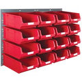 Topstore Wall-Mounted Louvre panel Kit -2 x TP10 Louvre panels & 16 x Red TC4 Containers