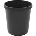 Prullenbak Basic 18 liter Zwart | 18 liter | Voor op kantoor | Uitgevoerd in het zwart