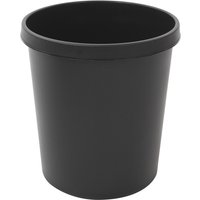 Prullenbak Basic 18 liter Zwart | 18 liter | Voor op kantoor | Uitgevoerd in het zwart