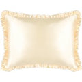 Silver Cloud Satin Frilly Pillowcase - Buttercup Collection