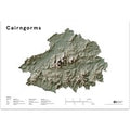Ordnance Survey Cairngorms Relief Map - A4