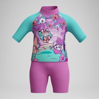 Haut et short de protection solaire Bébé Learn to Swim rose