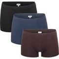 Sagon Organic Cotton Boxer Briefs - Navy, Blue & Burgundy - Pack of 3