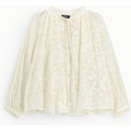 Camicia ampia con maniche in pizzo e bottoni