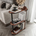 Kaiteki Wooden Side Table in Walnut and Black