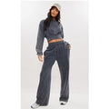Tall Washed Charcoal Wide Leg Joggers