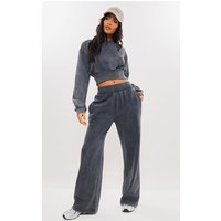 Tall Washed Charcoal Wide Leg Joggers