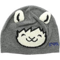 Emporio Armani cappello grigio neonato con patch in misto lana