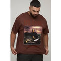 Plus Oversized Ice Cube License Print T-Shirt, Brown