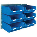 Topstore Wall-Mounted Louvre panel Kit -2 x TP10 Louvre panels & 6 x Blue TC6 Containers