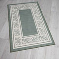 Easylife Floral Border Accent Rug 9" in Brown, Size 20" x 59"