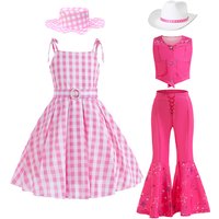 Girls Costume Kids Princess Christmas Bowknot Fantasy Children Cosplay Party Pink Clothes Halloween Pageant Disguise 3-10T