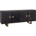 Black Rustic Brass Inlay Sideboard
