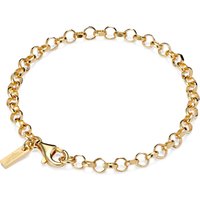 18K Gold Diamond Cut Belcher Bracelet