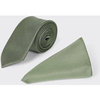 Burton Men's Khaki Tie And Pocket Square Set