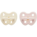 Hevea 2-pack Fopspenen Orthodontisch (0-3 M) - Powder Pink/Milky White