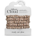 Silver Cloud Skinny Hair Scrunchie Caramel 5 Pack