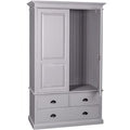 Casa Padrino Landhaus Stil Kleiderschrank  - Kleider Schrank Shabby H 197 cm B 120 cm T 59 cm