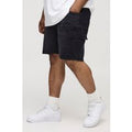 Pantalón Corto Plus Vaquero Cargo Ajustado Sin Tratar, Negro