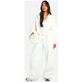 Pantalón Deportivo De Pernera Ancha Con Bordado Dsgn Studio, Cream
