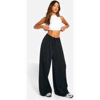 Pantalón Tall De Tela Con Pernera Ancha, Negro