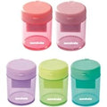 Temperamatite a 2 fori con serbatoio tondo Nikoffice colori pastello