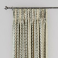 Land & Shore Fintra Stripe Lined Curtains 90" x 54", Green