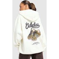 adidas Originals Leopard Samba Overhead Hoodie, Hvid