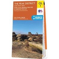 Ordnance Survey OS Map of The Peak District - Dark Peak Area: Explorer OL1